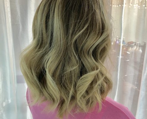 Blonde Medium Length Hair Cuts and Color from Neri Hair Salon in Pearland Texas